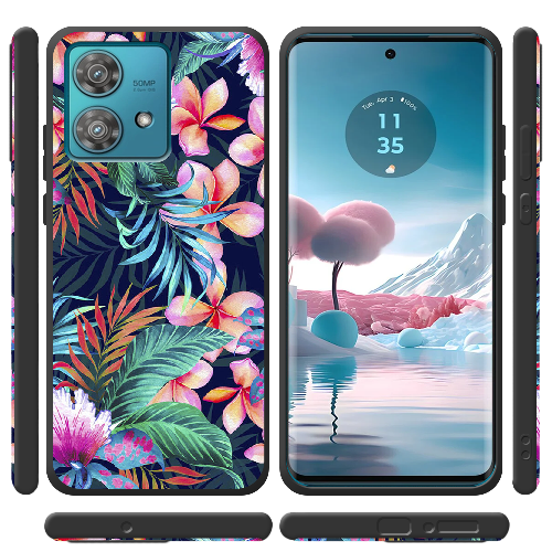 Чехол BoxFace Motorola Edge 40 Neo flowers in the tropics