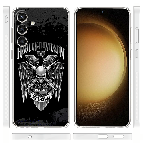 Чехол BoxFace Samsung Galaxy S24 Plus Harley Davidson skull and eagles