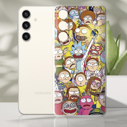 Чехол BoxFace Samsung Galaxy S24 Plus Rick and Morty все герои