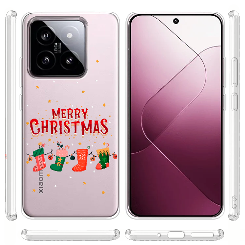 Чехол BoxFace Xiaomi 14 Рождественские Носки