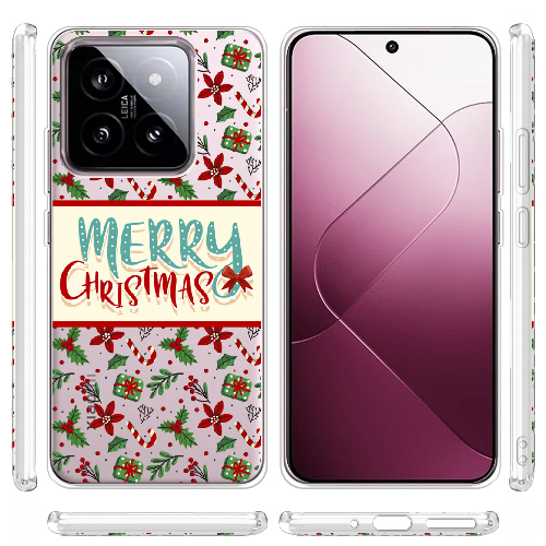 Чехол BoxFace Xiaomi 14 Vintage Christmas Congratulation