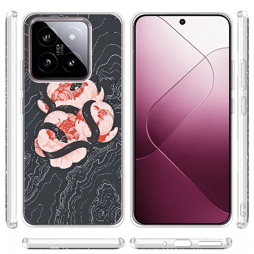 Чехол BoxFace Xiaomi 14 Snake Rose