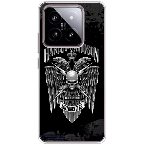 Чехол BoxFace Xiaomi 14 Harley Davidson skull and eagles