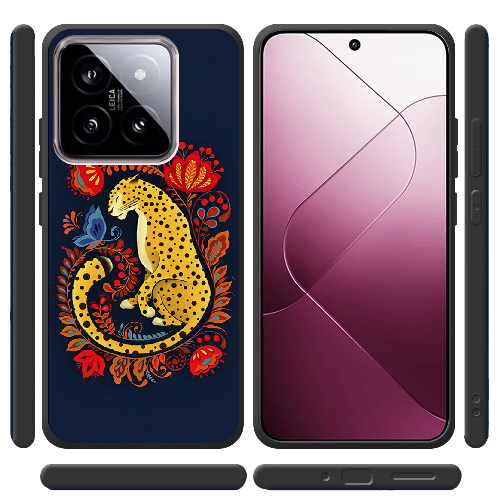 Чехол BoxFace Xiaomi 14 Petrykivka Leopard