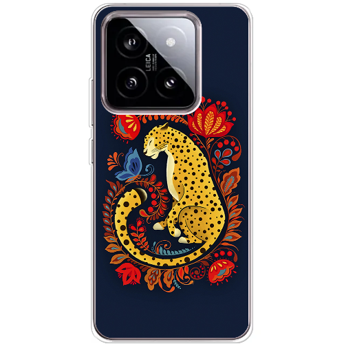 Чехол BoxFace Xiaomi 14 Petrykivka Leopard