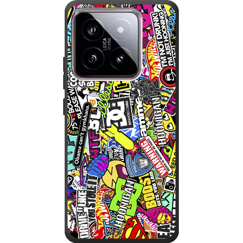 Чехол BoxFace Xiaomi 14 Multicolored Inscriptions