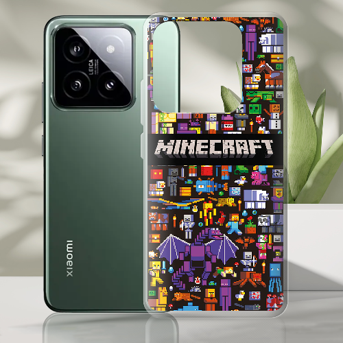 Чехол BoxFace Xiaomi 14 Pro Minecraft Mobbery