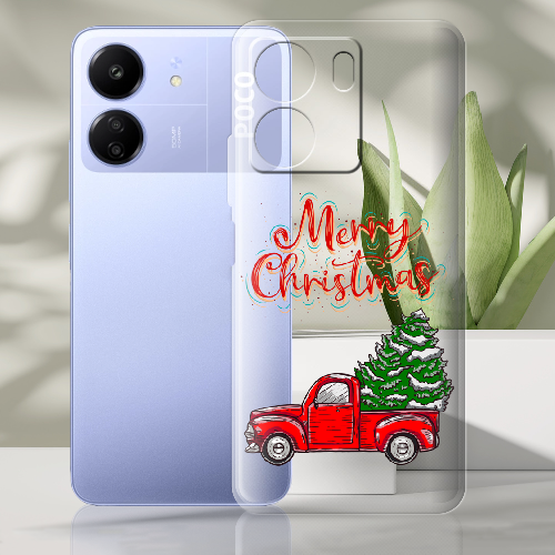 Чехол BoxFace Poco C65 Holiday Car Merry Christmas