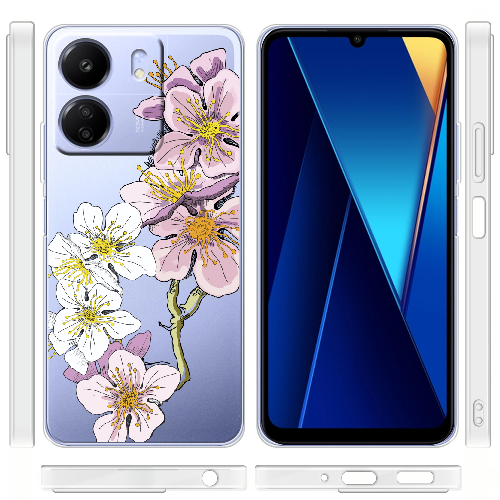 Чехол BoxFace Poco C65 Cherry Blossom