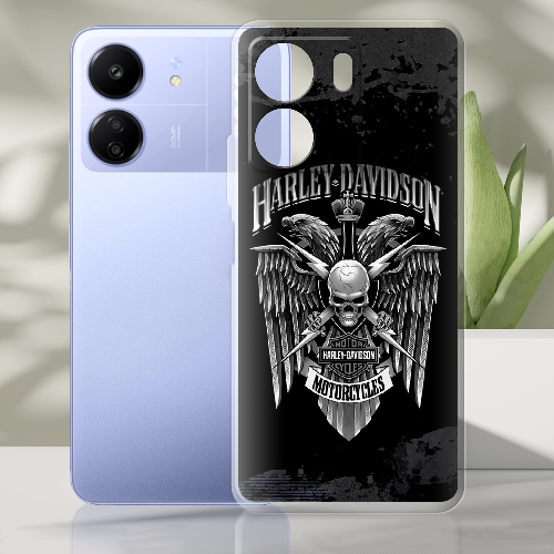 Чехол BoxFace Poco C65 Harley Davidson skull and eagles