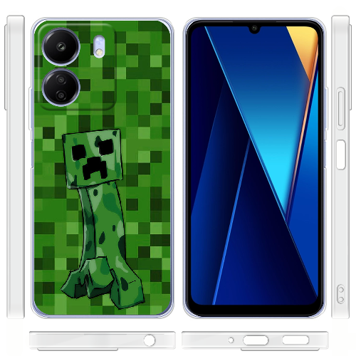 Чехол BoxFace Poco C65 Minecraft Creeper