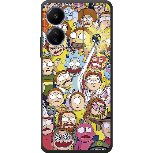 Чехол BoxFace Poco C65 Rick and Morty все герои