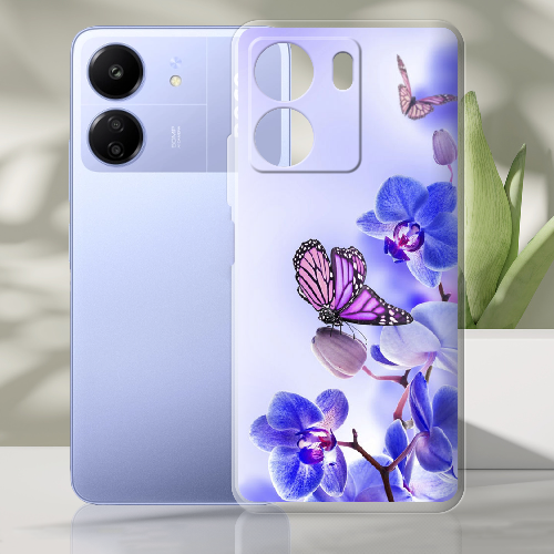 Чехол BoxFace Poco C65 Orchids and Butterflies