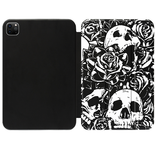 Чехол для iPad Pro 11" 2/3/4 (2022/2021/2020) Skull and Roses