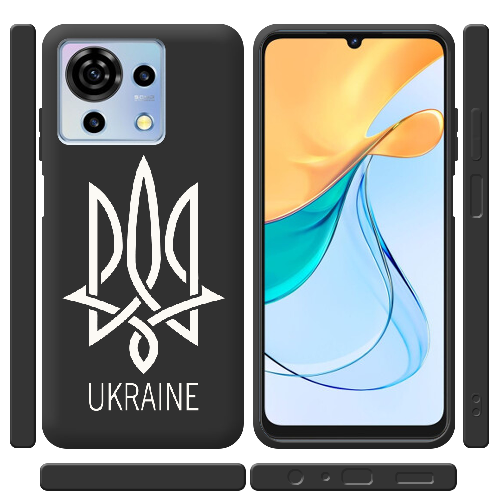 Чехол BoxFace ZTE Blade V50 Vita Тризуб монограмма UKRAINE