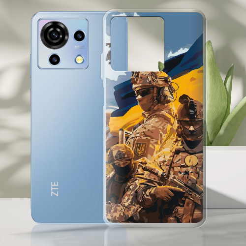 Чехол BoxFace ZTE Blade V50 Vita Воїни ЗСУ