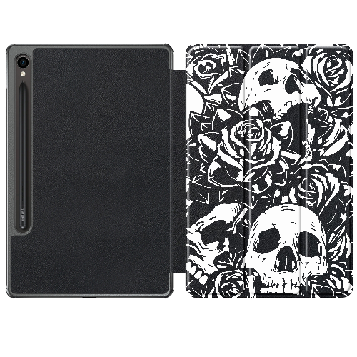 Чехол для Samsung Galaxy Tab S9 FE 10.9" Skull and Roses