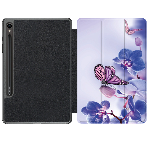 Чехол для Samsung Galaxy Tab S9 FE 10.9" Метелик на орхідеях