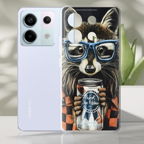 Чехол BoxFace Xiaomi Redmi Note 13 5G Енот с банкой