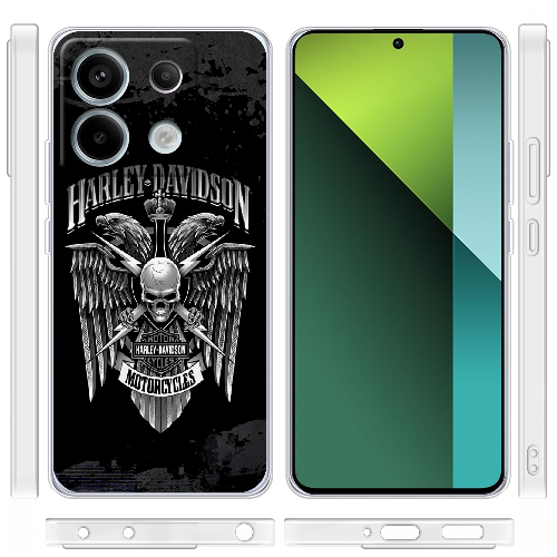 Чехол BoxFace Xiaomi Redmi Note 13 5G Harley Davidson skull and eagles