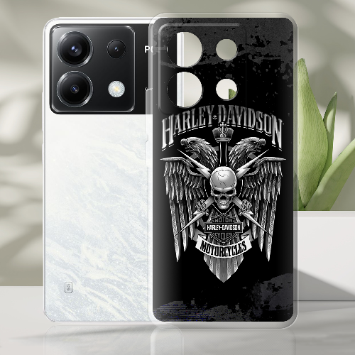 Чехол BoxFace Poco X6 Harley Davidson skull and eagles