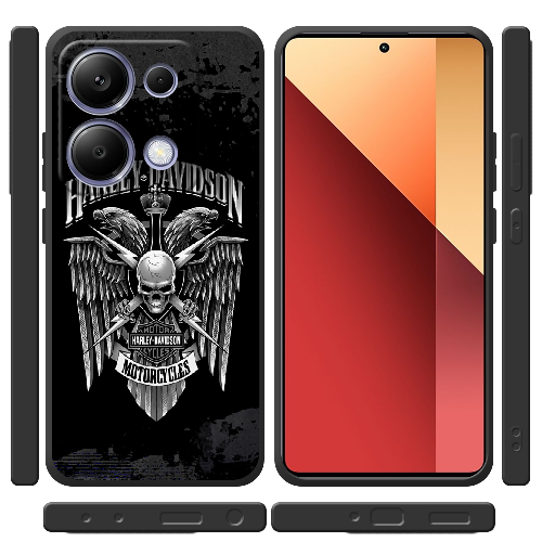 Чехол BoxFace Xiaomi Redmi Note 13 Pro 4G Harley Davidson skull and eagles