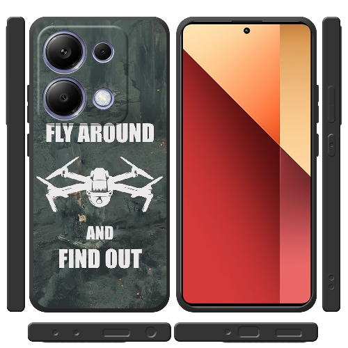 Чехол BoxFace Xiaomi Redmi Note 13 Pro 4G Дрон Fly Around