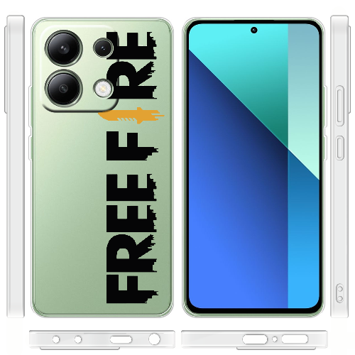 Чехол BoxFace Xiaomi Redmi Note 13 4G Черный Free Fire