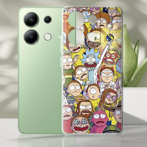 Чехол BoxFace Xiaomi Redmi Note 13 4G Rick and Morty все герои