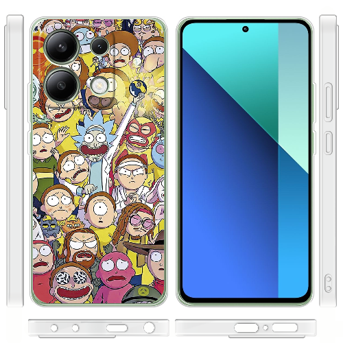 Чехол BoxFace Xiaomi Redmi Note 13 4G Rick and Morty все герои