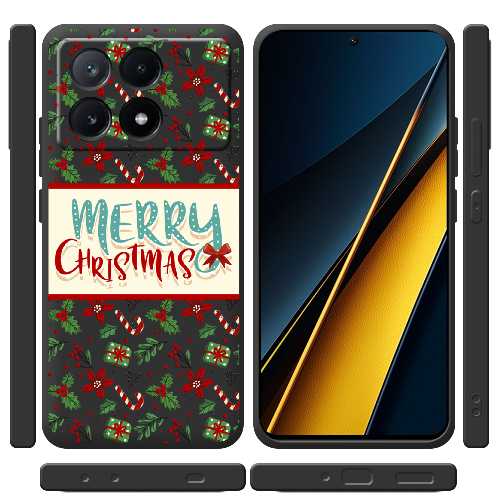 Чехол BoxFace Poco X6 Pro 5G Vintage Christmas Congratulation