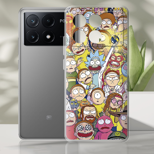 Чехол BoxFace Poco X6 Pro 5G Rick and Morty все герои