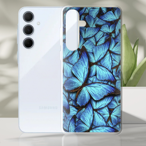 Чехол BoxFace Samsung Galaxy A35 5G (A356) лазурные бабочки