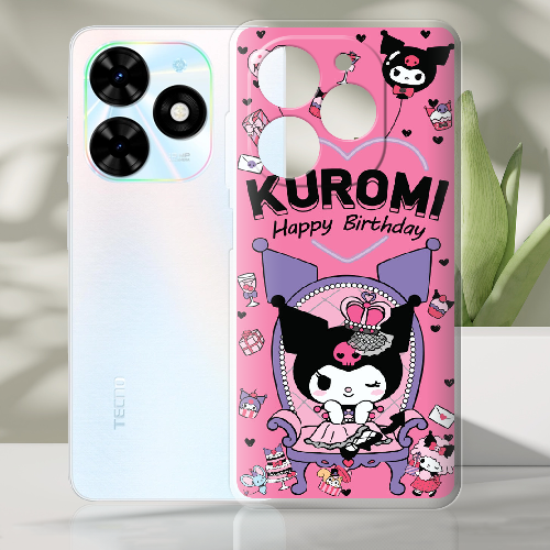 Чехол BoxFace Tecno Spark Go 2024 День народження Kuromi