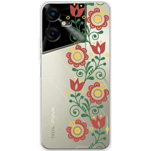 Чехол BoxFace Tecno POVA Neo 3 Ethno Flower