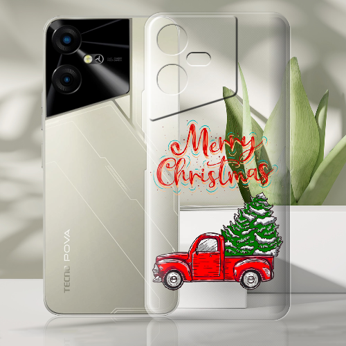 Чехол BoxFace Tecno POVA Neo 3 Holiday Car Merry Christmas