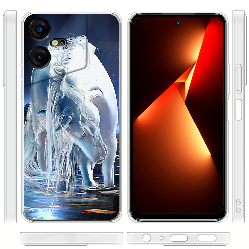 Чехол BoxFace Tecno POVA Neo 3 White Horse