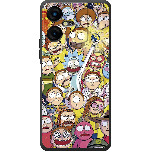 Чехол BoxFace Tecno POVA Neo 3 Rick and Morty все герои