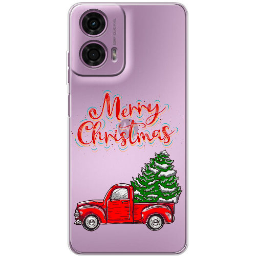 Чехол BoxFace Motorola G24 Holiday Car Merry Christmas