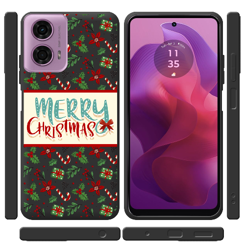 Чехол BoxFace Motorola G24 Vintage Christmas Congratulation