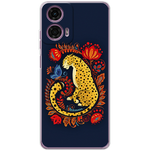 Чехол BoxFace Motorola G24 Petrykivka Leopard