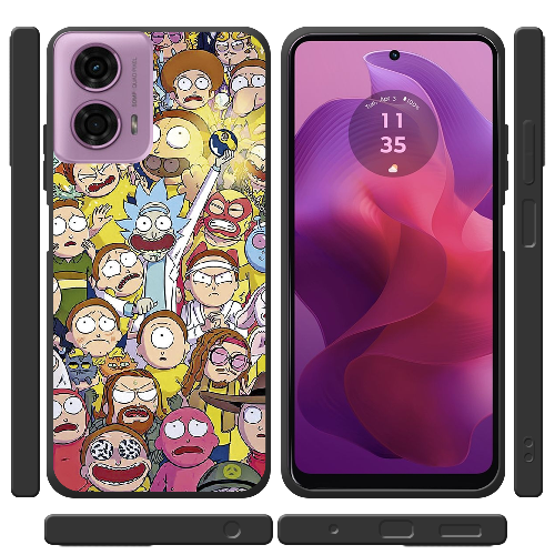 Чехол BoxFace Motorola G24 Rick and Morty все герои