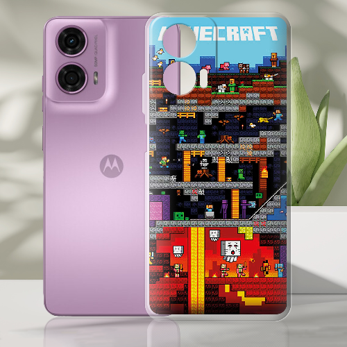 Чехол BoxFace Motorola G24 Minecraft Lode Runner