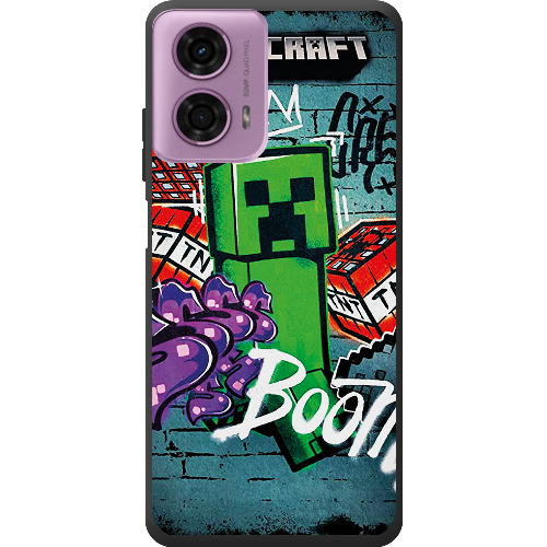 Чехол BoxFace Motorola G24 Minecraft Graffiti