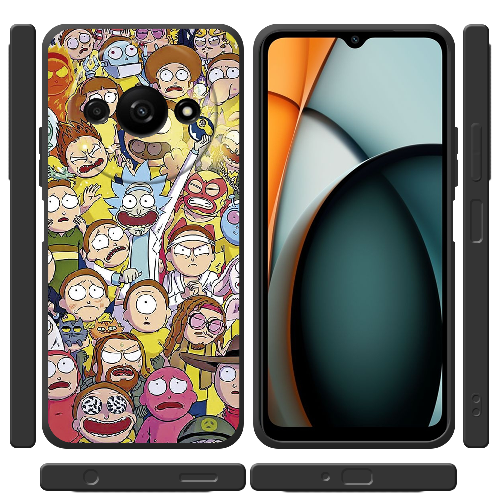 Чехол BoxFace Xiaomi Redmi A3 Rick and Morty все герои