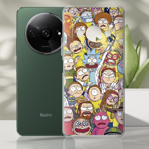 Чехол BoxFace Xiaomi Redmi A3 Rick and Morty все герои