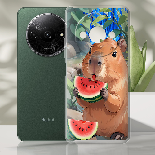 Чехол BoxFace Xiaomi Redmi A3 Капибара з кавуном