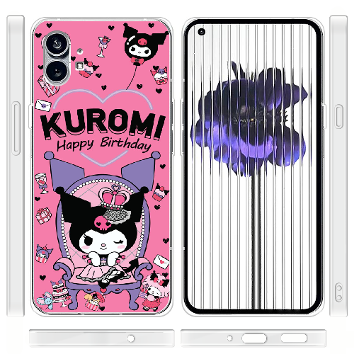 Чехол BoxFace Nothing Phone (1) День народження Kuromi