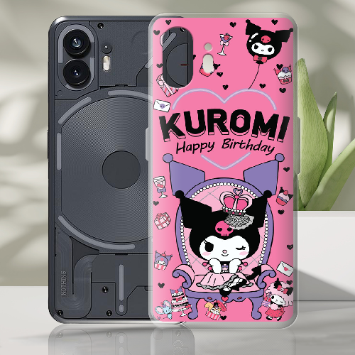 Чехол BoxFace Nothing Phone (2) День народження Kuromi