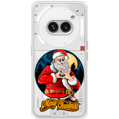 Чехол BoxFace Nothing Phone (2a) Cool Santa and heart